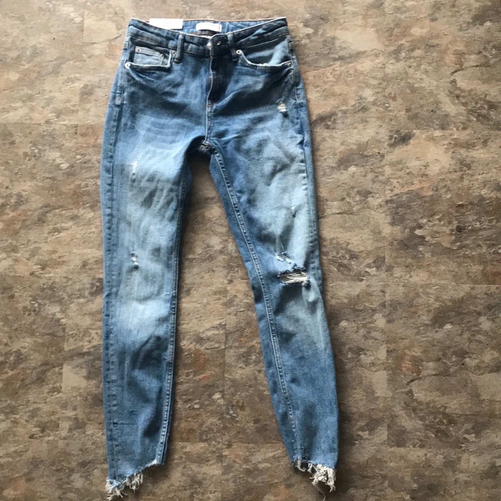 Zara light wash skinny denim